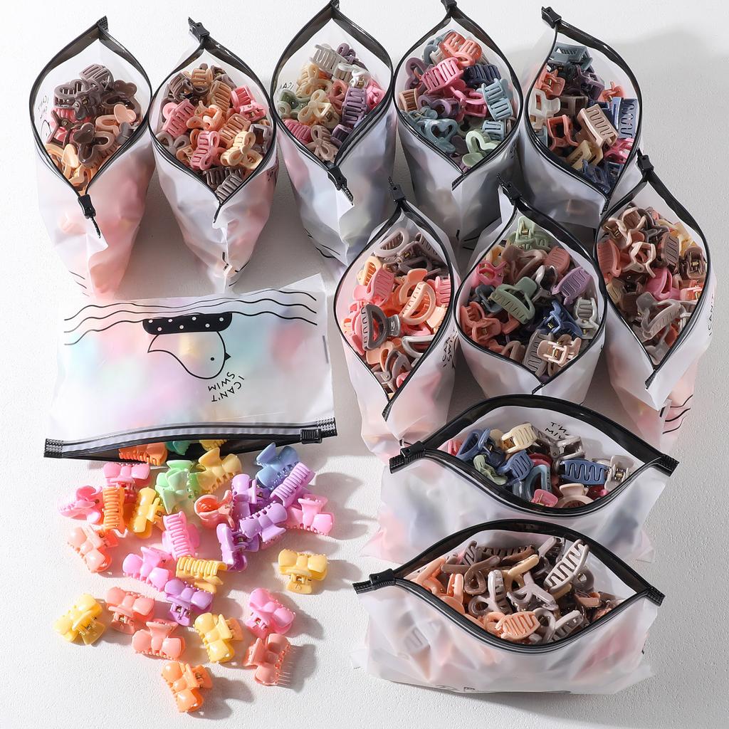 20Pcs Small Hollow Hair Claw Clip for Women Girls Mini Crab Clips 1 Inch Sweet Horsetail Hairpins Girs Hair Accessories