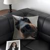 Funny Dog Cushion Cover Natural Linen Organic Fabric DoubleSided Printing Sofa Home Decor Gift Pillow Case