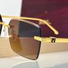 Unisex Luxury Frameless Square Sunglasses - Versatile Metal Fashion for Parties and Photos