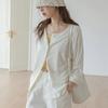 Cardigan Protezione Solare Donna Nuovo Autunno Colore Unico Semplice Maglia Tessuta Top a Maniche Lunghe