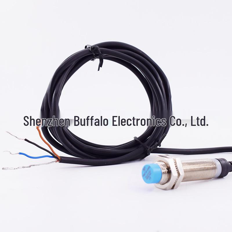 Waterproof & Oil-proof 12MM Metal Inductive Proximity Switch, NPN Normally Open, 24V