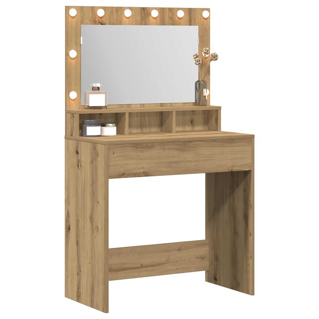 Makeup Table Artisan Oak 75.5 x 41 x 135 cm Particleboard