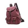 Canvas Backpack Casual Daypack for Girls School Drawstring Rucksack