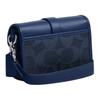 Coach 19 Magnetic Snap Multifunctional Pocket, Artificial Leather and Cowhide Leather, Crossbody Bag, Small Size, Women's Blue