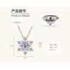 Silvere Glam The Charming New Ins Style In Silver And The Snowflake Moissanite Necklace S925 Sterling Silver Collarbone Chain