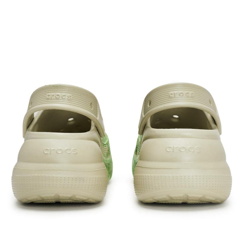 Crocs Crush Clog 811 Herstellungsstempel Stampede Szene Auf Mist treten Gefühl Geschenkbox Lochschuhe Unisex Gleiche Knochen Weiß Blau