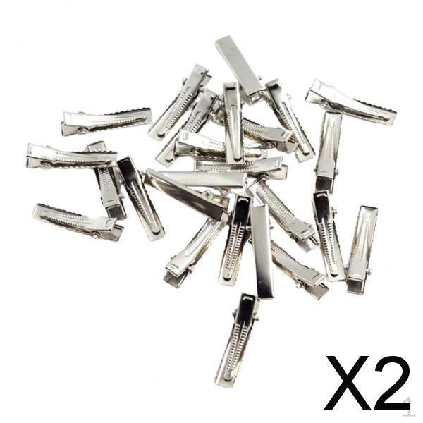 2x 30/100 Pieces Metal Hair Clips Craft for Jewelry
