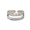 Trendy Men's Adjustable Niche Index Finger Open Ring for Boys