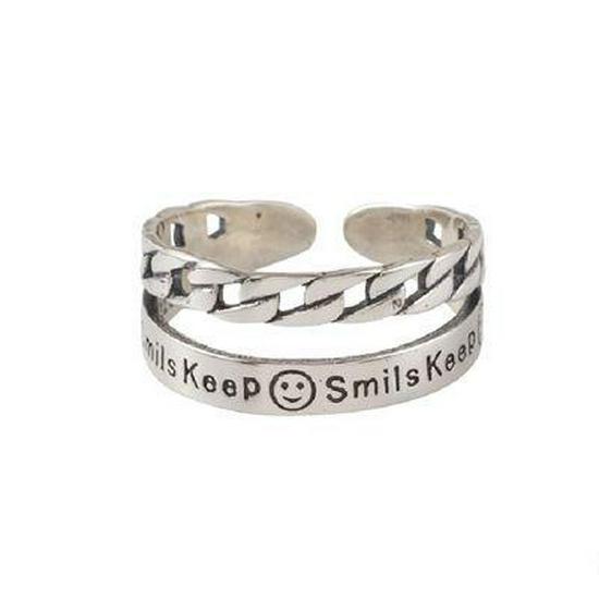 Trendy Men's Adjustable Niche Index Finger Open Ring for Boys