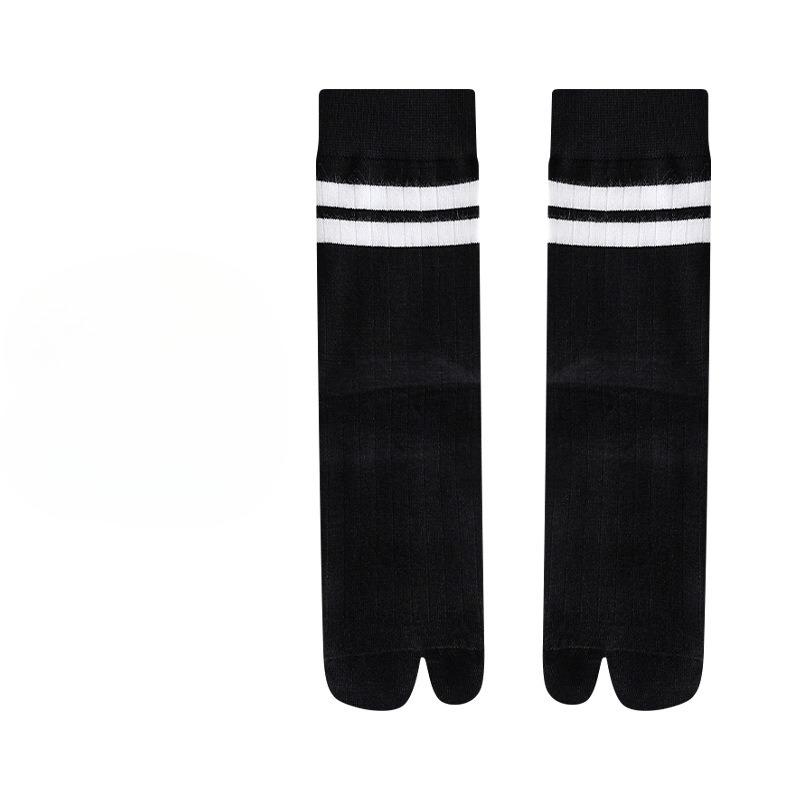 

Two-toed Socks for Women, Mid-calf, Autumn White Flip-flops, Thumb Pig s Foot Socks for Women, Five-toed Long Calf, Split Toe, Two-toed Socks 1 pair чёрный