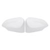 Outer Mirror Cover Weather Resistant Shockproof Sporty White Outer Rearview Wing Mirror Cap for Vehi