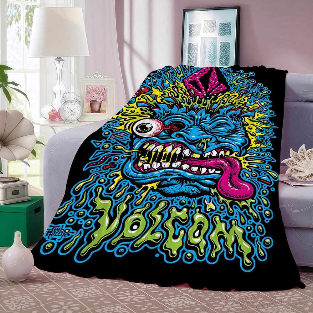 Brand V Volcom logo Blanket Soft and Skin Friendly For Couch Bed Napping Bedspread All Seasons Comforter