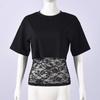 Autumn 2025 European & American Loose Cropped Elastic Round Neck Women's Two-Piece Top