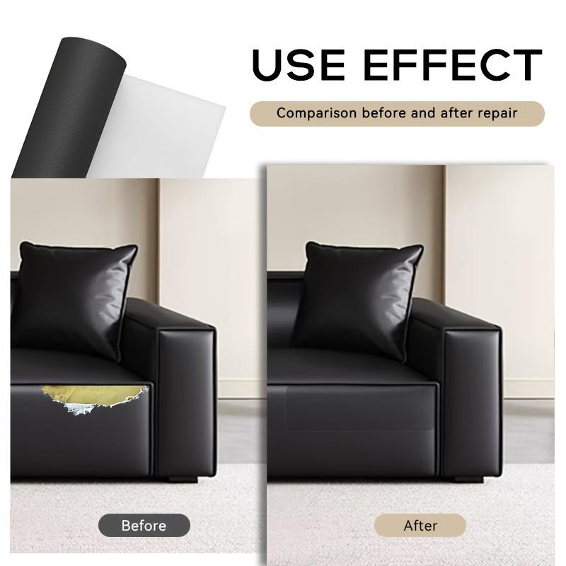 Self-Adhesive Faux Leather Repair Patch 35.0x137.01cm - Quick Fix for Sofa Seats, Motorcycle Cushions & Bed Headboards