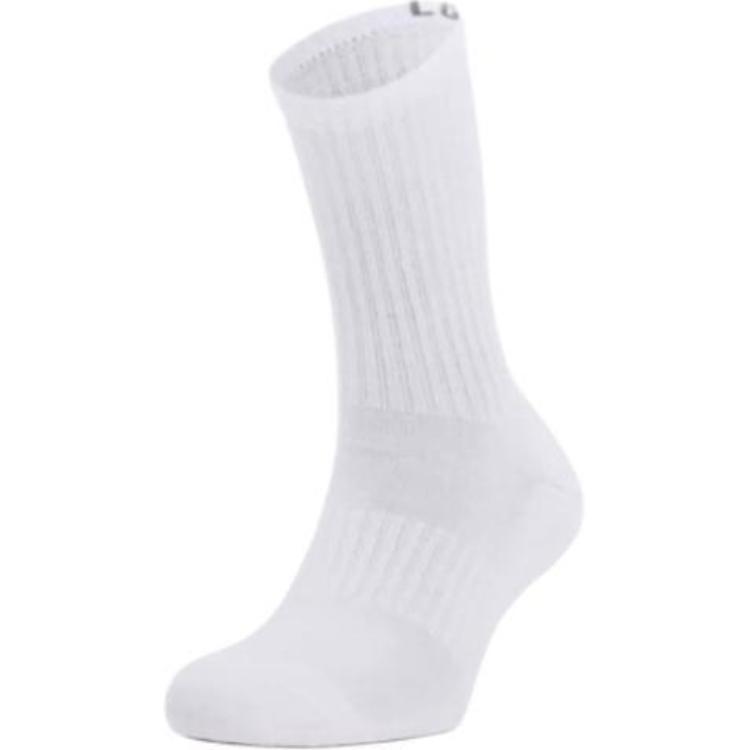 Under Armour Crew Socks All Unisex 3 Pack White Couple's (Unisex) Crew Socks 1358345 100