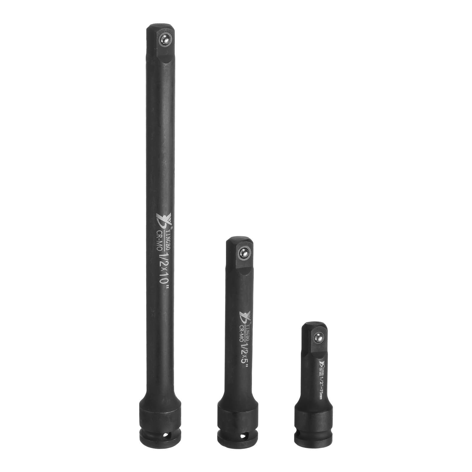 

uxcell Drive Impact Extension Chrome Vanadium Extra Long Socket Wrench Square Drive Socket Driver Handle for Tightening and Set 1/2 Bar, 3 , 5 , 10 ,