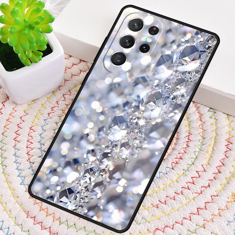 Diamond Crystal Pattern Phone Case for Samsung Galaxy Note 10 Pro S26 Ultra S23 S24 FE S25 S21 S22 PLUS Shockproof Cove