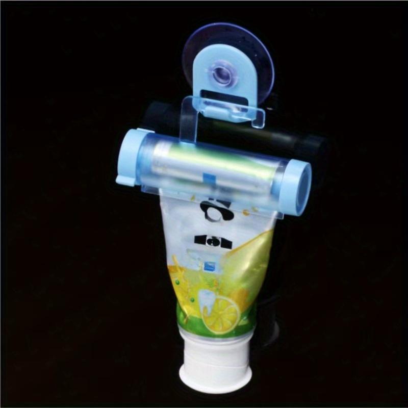 1-Pack Easy Roll Toothpaste Dispenser Suction Cup Hook Space-Saving Wall-Mounted Plastic Squeezer for Bathroom Fits All Toothpaste Tubes Holder