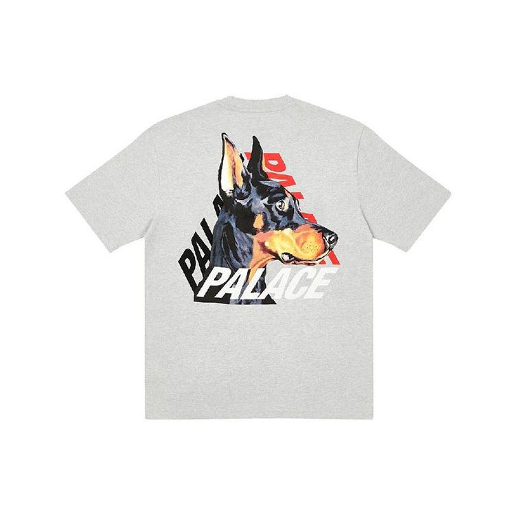 

Palace P-3-K-9 Graphic Logo T-Shirt Unisex Tops Grey-Marl P22TS169
