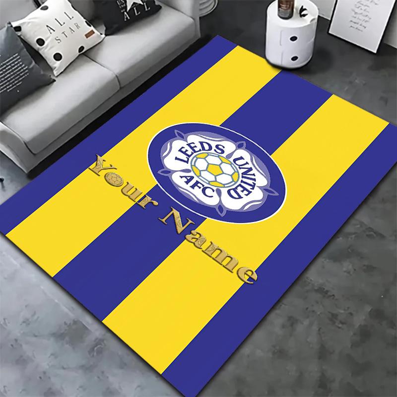 Leeds Football Club Custom Name Carpet Rug For Living Room Bedroom Home Sofa Decoration,Kids play Non-slip Floor Mat