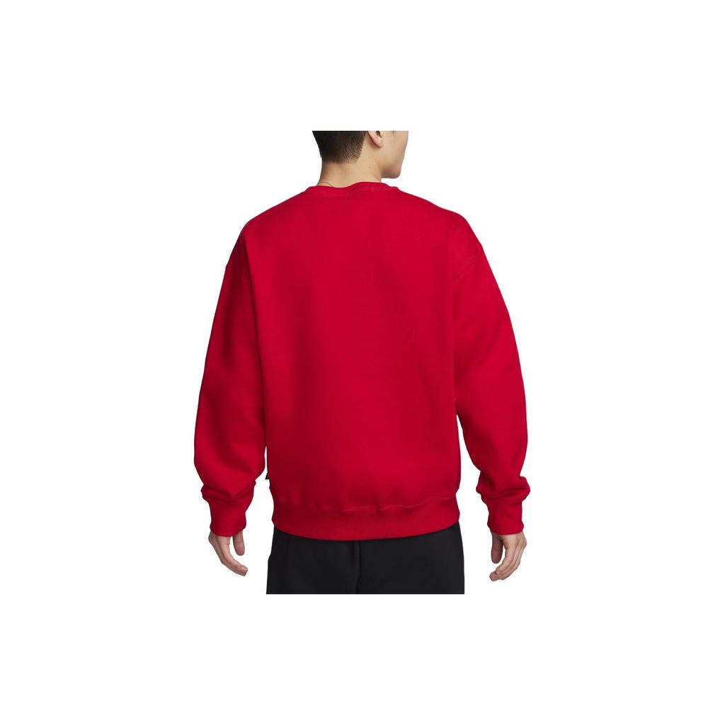 Nike Solid Color Crew Neck Casual Long Sleeve Sweatshirt Men Sweatshirt Red FN2550-657