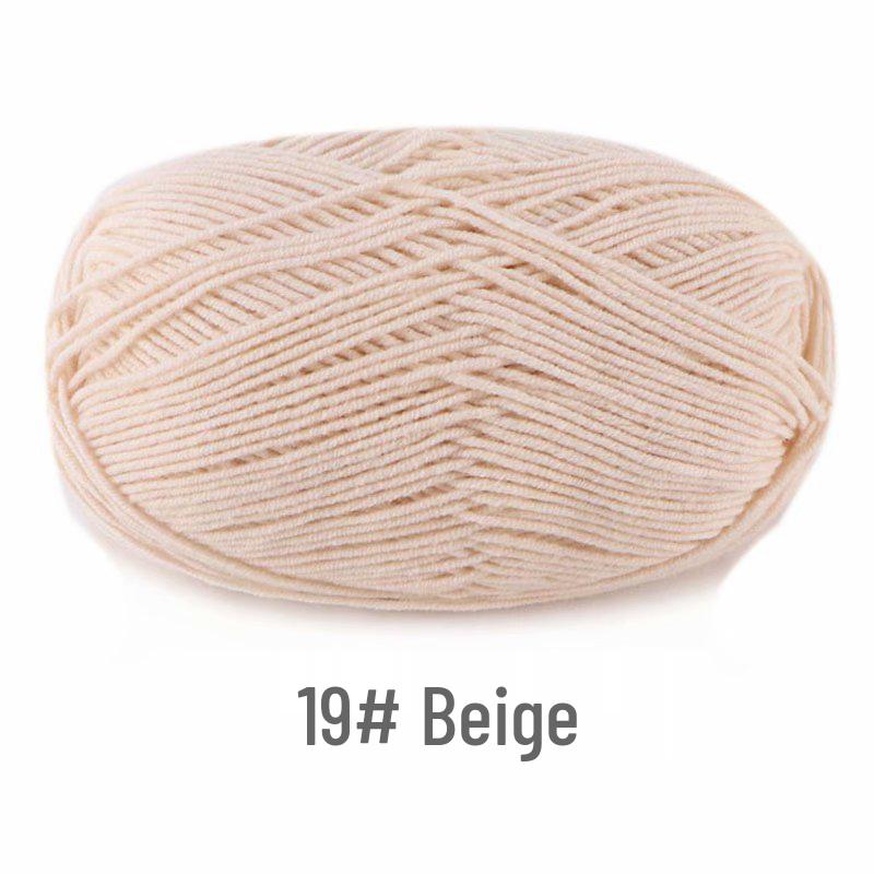 Kämmgarn 4-fädiges Garn-Set: Mittlere Dicke für DIY-Strick- & Häkelpuppenprojekte