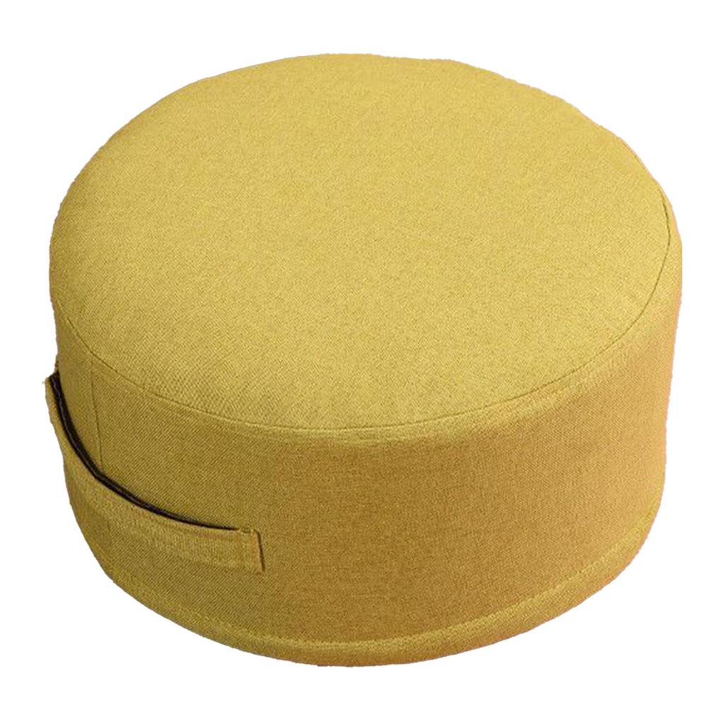 Floor Pillow 20cm Thickness Cotton Fabric Soft Comfortable Detachable Round Floor Cushion for Home Indoor Grass Green