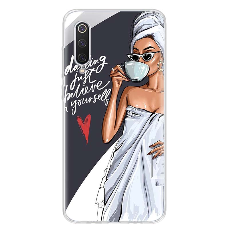 Princess Female Boss Coffee Phone Case For Xiaomi Poco X3 GT X5 X4 NFC M4 Pro M3 M2 F3 F2 F1 Mi Note 10 A3 A2 Lite A1 CC9E Funda