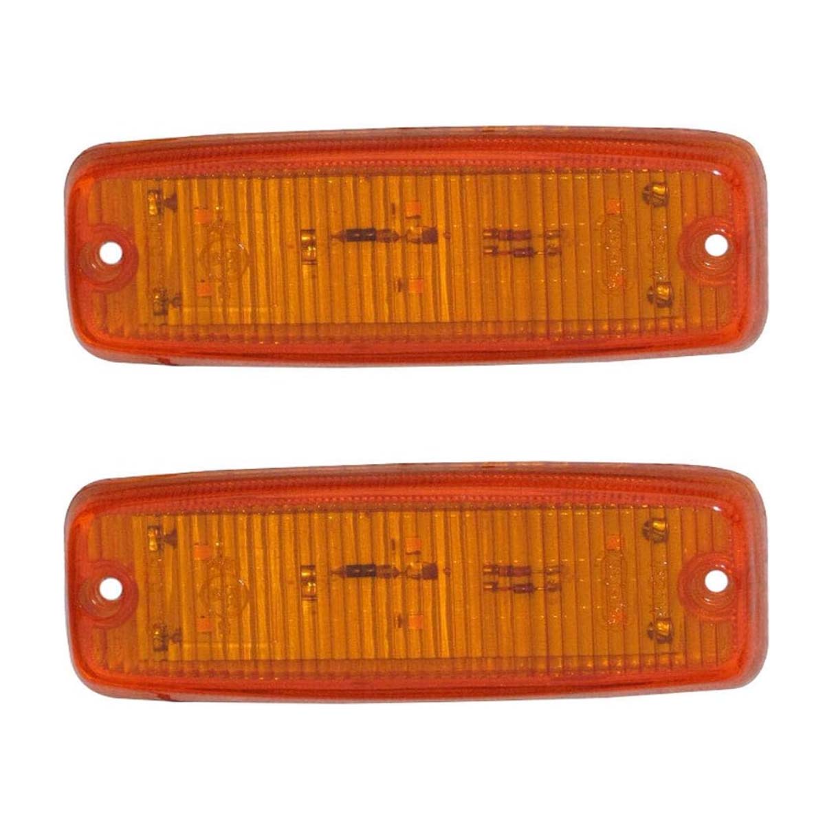 

LED Side teardrop marker lights 6 Super Bright LEDs for Truck Trailers Lorries Bus and Other Commercial Vehicles 12v (Amber)