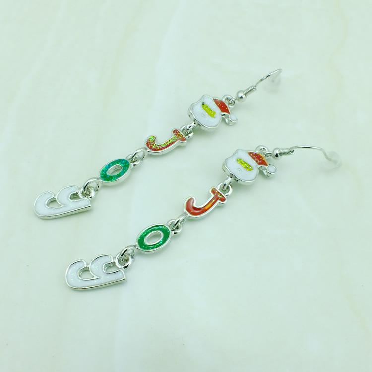 2020 European & American Fashion 'JOY' Christmas Earrings, Stylish Festive Jewelry