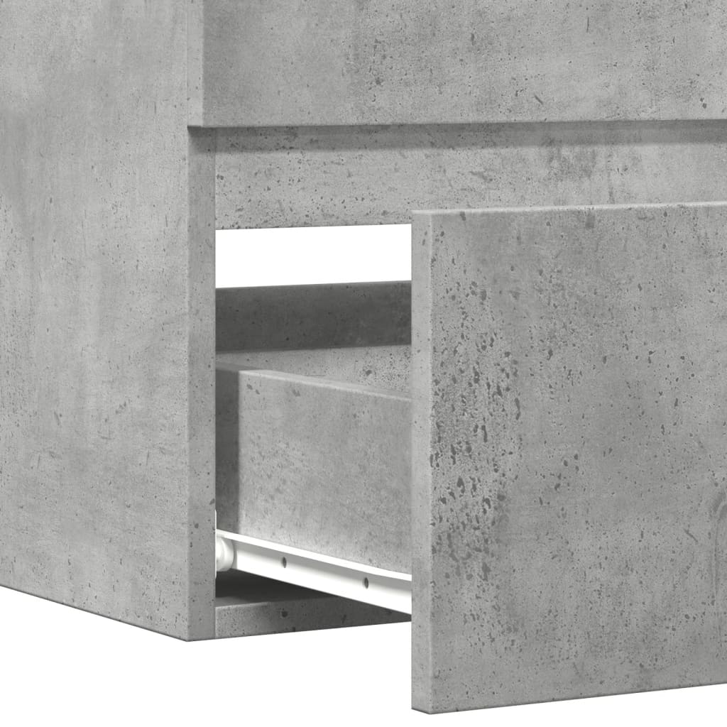 Bathroom Wall Mounted Cabinet Concrete Grey 80 x 38.5 x 45 cm Particleboard