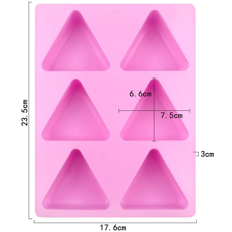 Stampo in Silicone a Forma di Foglio con Chip Triangolari per Sapone Geometrico, Gelatina, Cioccolato, Formaggio, Cera per Candele, Stampo per Cubetti di Ghiaccio, Strumenti per Decorare Torte