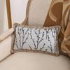 Modern Minimalist Sofa Pillow Cover With Floral Pattern In Polyester Fabric For Living Space