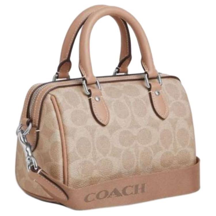 COACH Rowan Artificial Leather Crossbody One Shoulder Handbag Small Women's Milk Tea CW331-SVPWH
