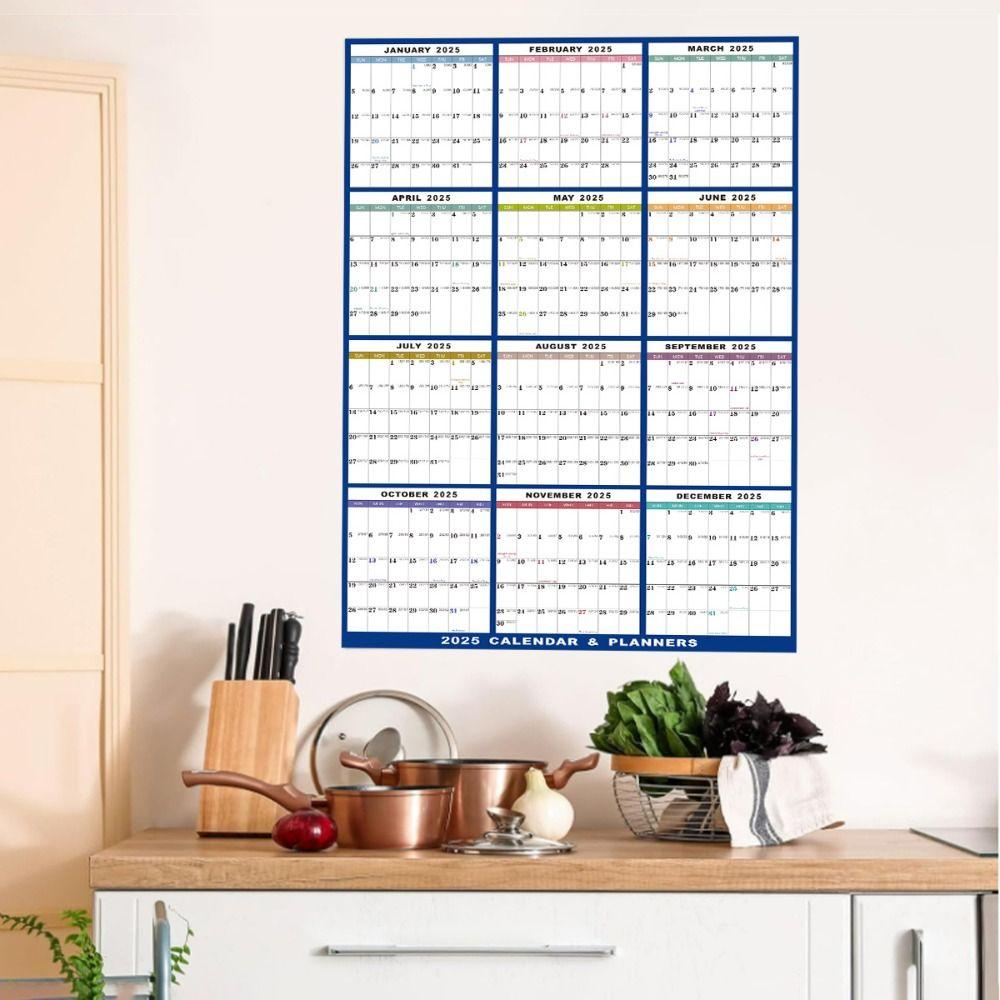 Hanging Planning Wall Calendar Double-sided Planner Digital Schedules  Home Office