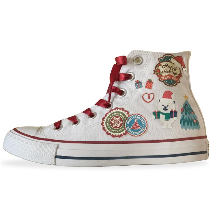 

Converse Chuck Taylor All Star High top Canvas Shoes Unisex White Red 101009C(TeamD-) 36.5