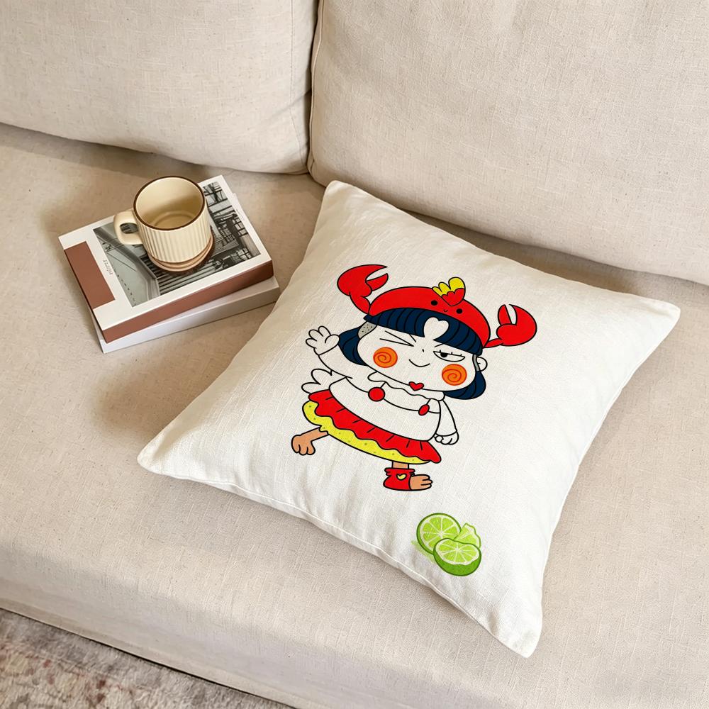 Samyang Buldak Chicken Ramen Cushion Cover Fabric Soft Furnishing,Pillowcase, Cushion Cover, Sofa Pillow, Home Decoration