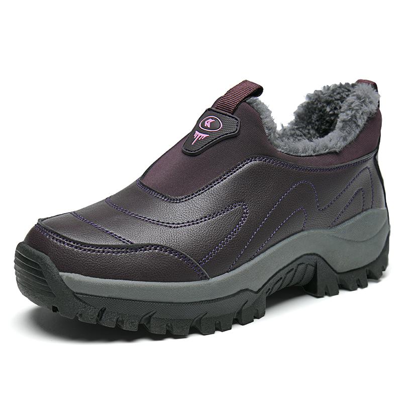 Fashion New Outdoor Winter Men's Snow Boots Warm Plush Walking Boots Men's Loafers Office Shoes Hiking Non-slip Rubber Men's Work Boots