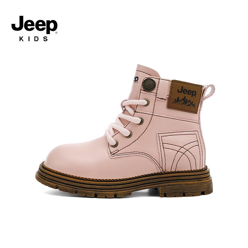 Jeep Kids  Leather Hiking Boots - Autumn Non-Slip Outdoor British Style for Boys and Girls 2025 33