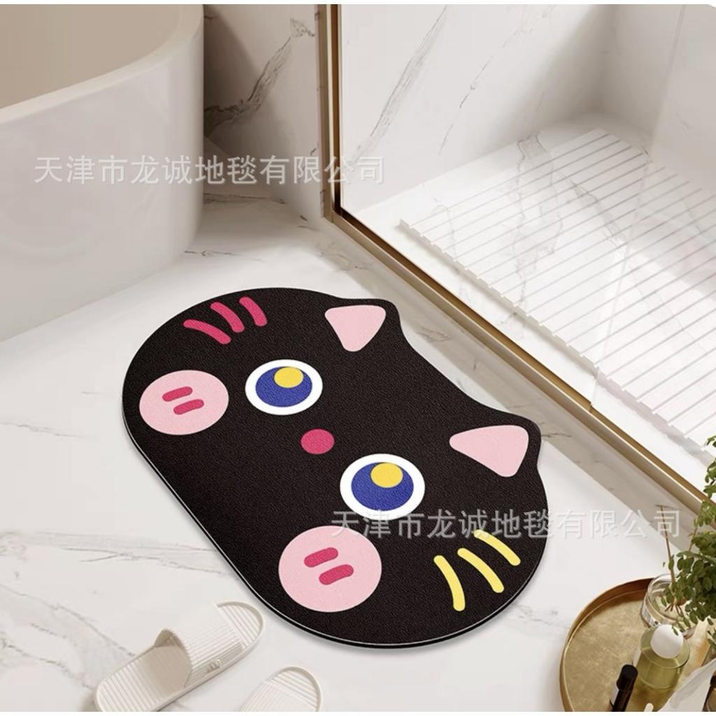 Washroom Diatom Mud Slip-resistant Dirty Easy To Take Nice Care of Carpet Cartoon Cute Washroom Moisture-wicking Quick Dry Wear-resistant Mat