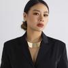 Hip-Hop Personality Metal Glossy Collar, Punk Style Personality Geometric Collarbone Necklace For Women