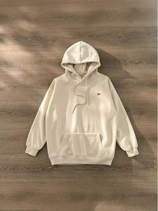 Color Block Embroidered Half-Zip Hoodie - Cotton Style with Stand Collar
