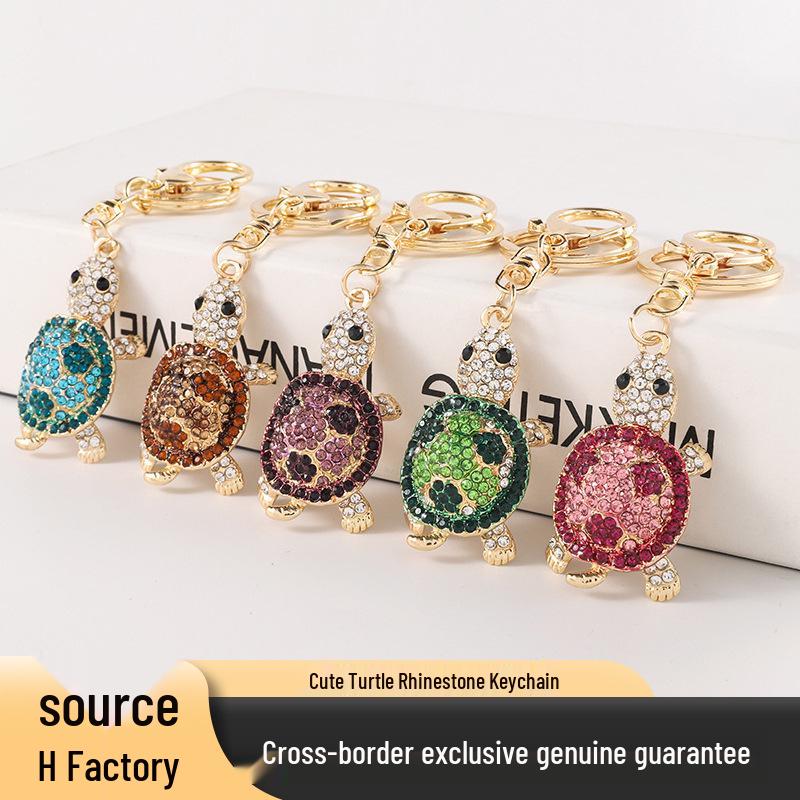 Turtle Rhinestone Keychain: Cute Animal Pendant, Creative Bag Accessory & Small Gift