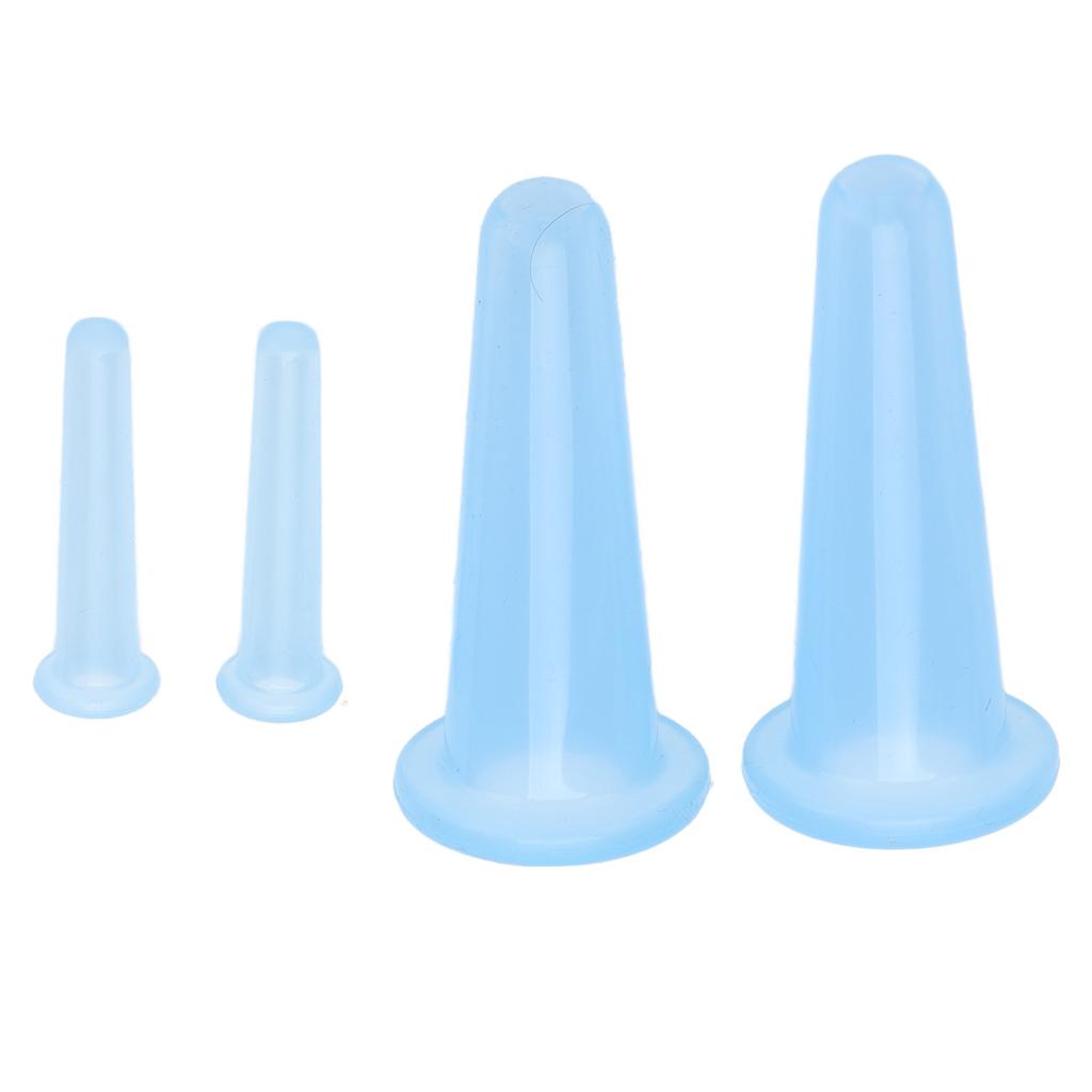 4pcs Cupping Set Massage Therapy Cups Convenient Practical Compact Lightweight Soft Flexible
