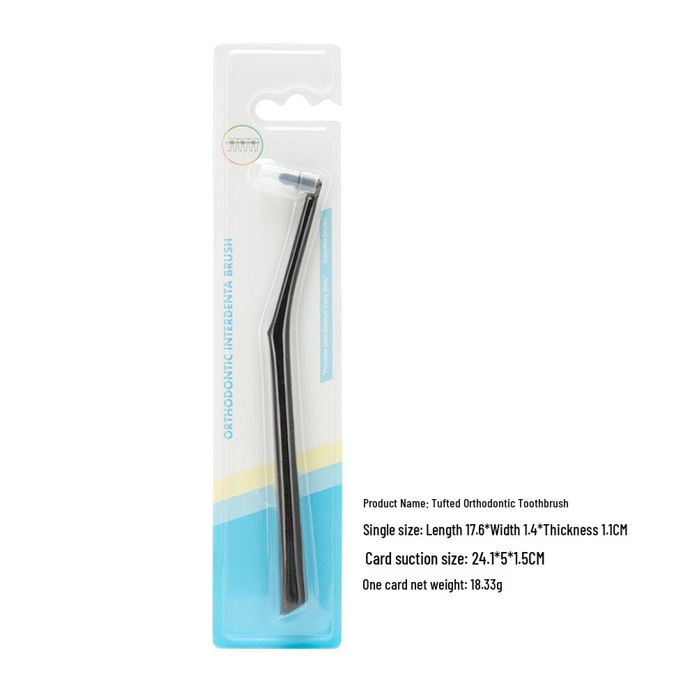 

Ортодонтическая мягкая однопучковая щетка для чистки брекетов