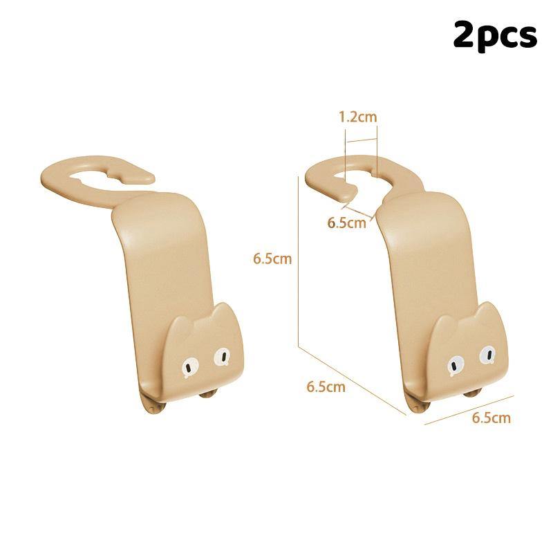 

2Pcs Cartoon Car Hook Creative Car Seat Hanger Hook Organizer Stand Bags Clothes Key Sundries Clip Auto Interior Accessories оранжевый