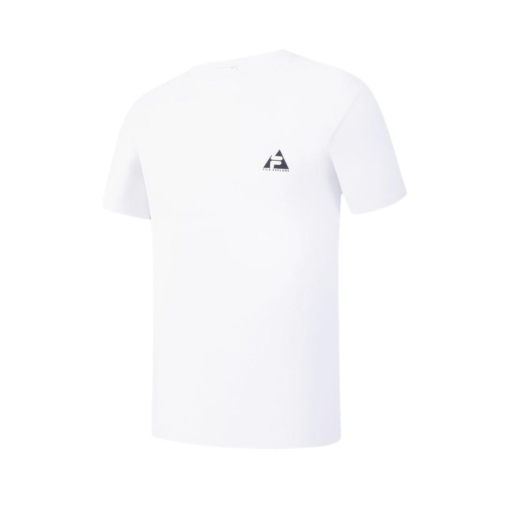 FILA EXPLORE T-Shirts Men's Bright White Crew Neck Moderate