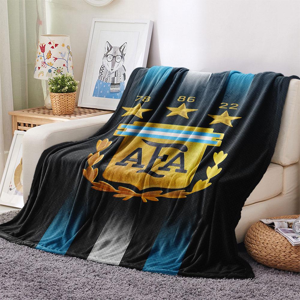 1PC Messi Patterned Flannel Blanket Suitable For All Seasons for Home Decor Warmth and Comfort Gifts Holiday Present