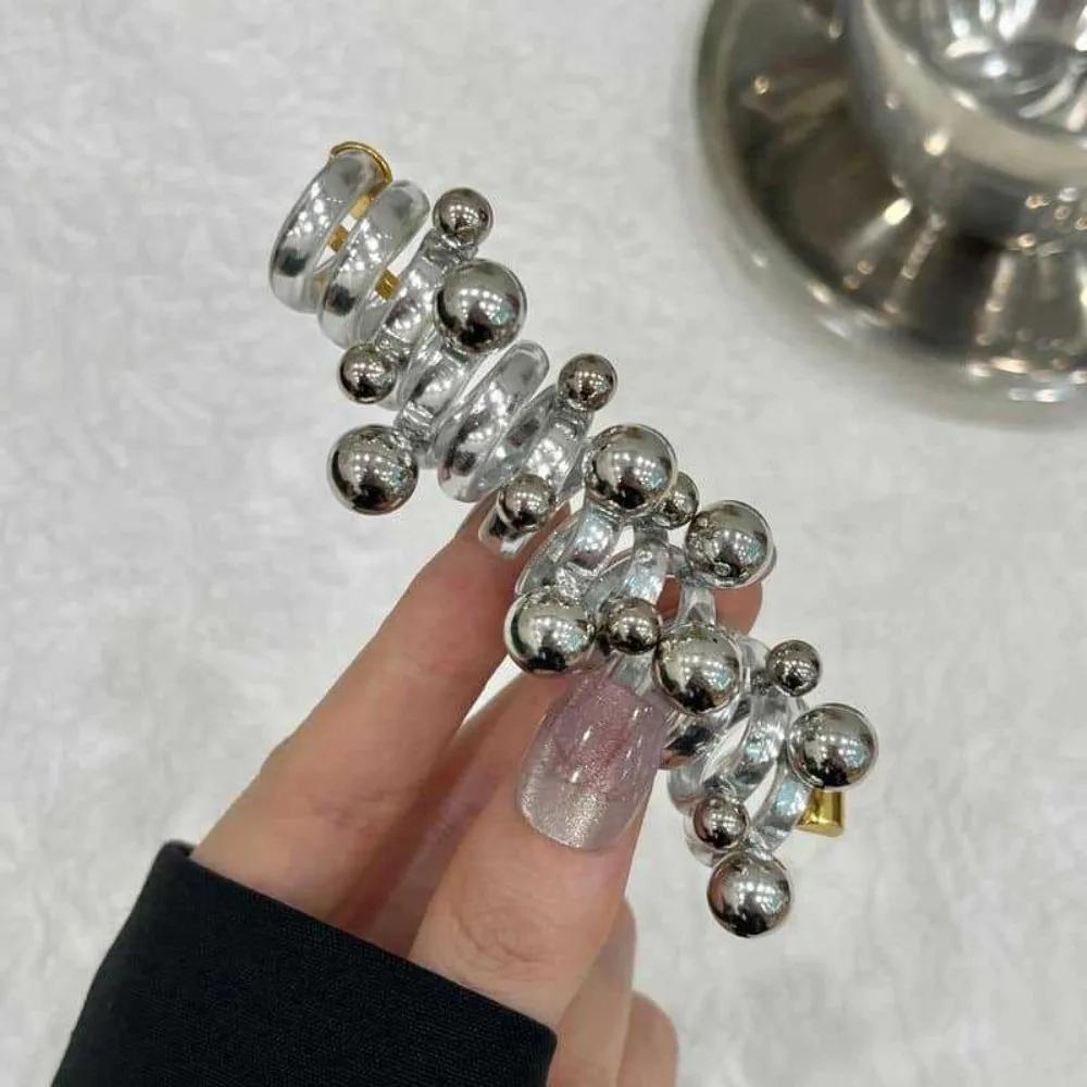 New Fashion Elastic Hair Band Women Pearl Spiral Rubber Band Bubble Braid Phone Cord Hair Tie Hair Band Hair Accessories
