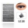 14-Row D Curl Dense False Eyelash Cluster Pack - Mixed Style, Hot Melt Grafted, In Stock